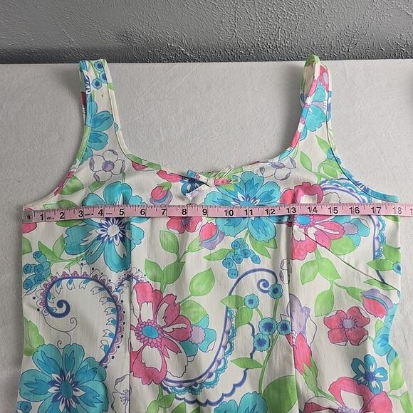 Sigrid Olsen Sport Blue Floral Shift Knee Length Stretch Dress 10 Athleisure - Picture 4 of 11